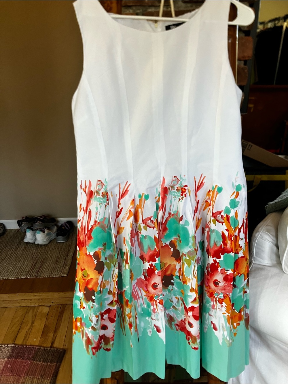 Be by Chetta B. Floral Border Print Fit and Flare Dress Size 14